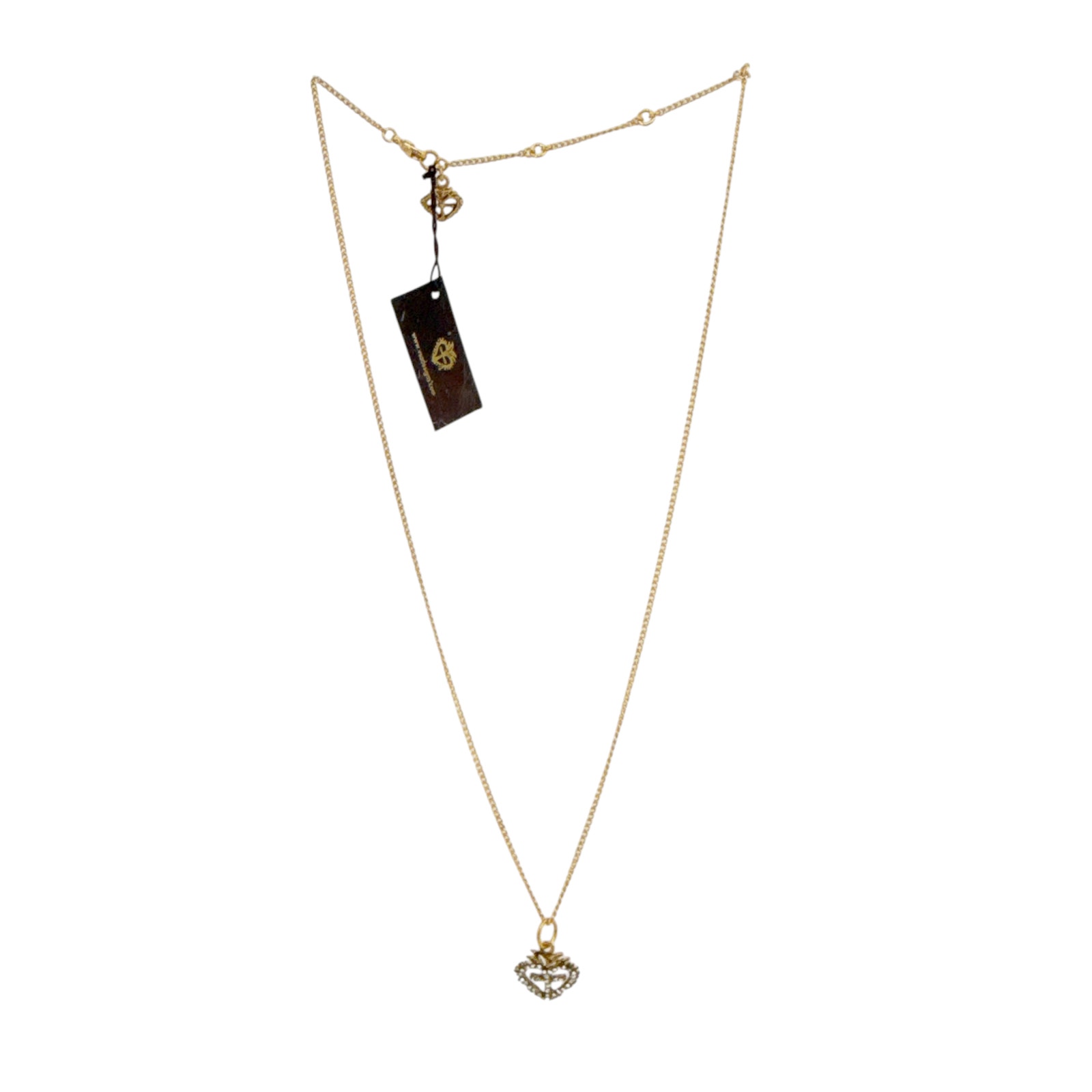 Virgins Saints & Angels Vsa Sacred Heart Logo Charm Necklace In Gold — image 2 of 7